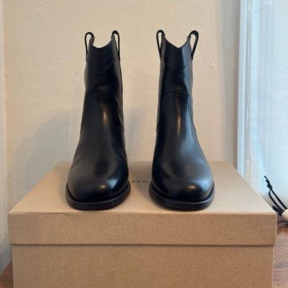 Lemaire Western Leather Cowboy Boots (size 39) - Picture 2 of 5